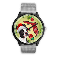 Load image into Gallery viewer, Boston Terrier On Christmas Florida Wrist Watch-Free Shipping