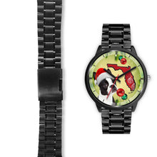 Load image into Gallery viewer, Boston Terrier On Christmas Florida Wrist Watch-Free Shipping