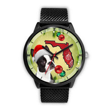 Load image into Gallery viewer, Boston Terrier On Christmas Florida Wrist Watch-Free Shipping