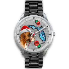 Load image into Gallery viewer, Boxer Dog On Christmas Florida Wrist Watch-Free Shipping