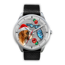 Load image into Gallery viewer, Boxer Dog On Christmas Florida Wrist Watch-Free Shipping