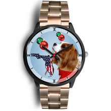 Load image into Gallery viewer, Cavalier King Charles Spaniel On Christmas Print Wrist Watch-Free Shipping-FL State