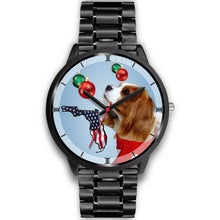 Load image into Gallery viewer, Cavalier King Charles Spaniel On Christmas Print Wrist Watch-Free Shipping-FL State