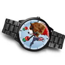Load image into Gallery viewer, Cavalier King Charles Spaniel On Christmas Print Wrist Watch-Free Shipping-FL State