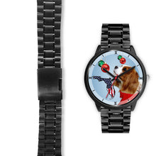 Load image into Gallery viewer, Cavalier King Charles Spaniel On Christmas Print Wrist Watch-Free Shipping-FL State