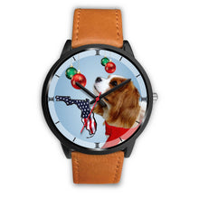 Load image into Gallery viewer, Cavalier King Charles Spaniel On Christmas Print Wrist Watch-Free Shipping-FL State