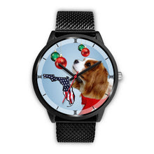 Load image into Gallery viewer, Cavalier King Charles Spaniel On Christmas Print Wrist Watch-Free Shipping-FL State