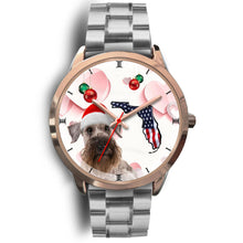Load image into Gallery viewer, Cesky Terrier On Christmas Florida Wrist Watch-Free Shipping