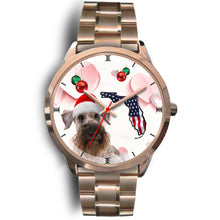 Load image into Gallery viewer, Cesky Terrier On Christmas Florida Wrist Watch-Free Shipping