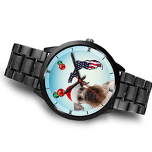 Load image into Gallery viewer, Cesky Terrier On Christmas Florida Black Wrist Watch-Free Shipping