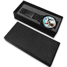 Load image into Gallery viewer, Cesky Terrier On Christmas Florida Black Wrist Watch-Free Shipping