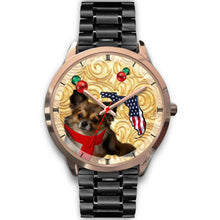 Load image into Gallery viewer, Chihuahua Dog On Christmas Florida Golden Wrist Watch-Free Shipping