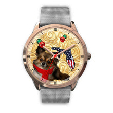 Load image into Gallery viewer, Chihuahua Dog On Christmas Florida Golden Wrist Watch-Free Shipping