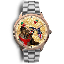 Load image into Gallery viewer, Chihuahua Dog On Christmas Florida Golden Wrist Watch-Free Shipping
