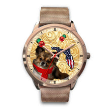 Load image into Gallery viewer, Chihuahua Dog On Christmas Florida Golden Wrist Watch-Free Shipping
