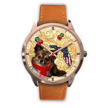 Load image into Gallery viewer, Chihuahua Dog On Christmas Florida Golden Wrist Watch-Free Shipping