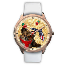 Load image into Gallery viewer, Chihuahua Dog On Christmas Florida Golden Wrist Watch-Free Shipping