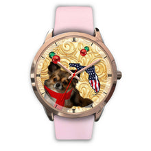 Load image into Gallery viewer, Chihuahua Dog On Christmas Florida Golden Wrist Watch-Free Shipping