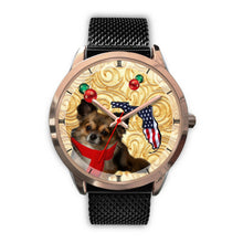Load image into Gallery viewer, Chihuahua Dog On Christmas Florida Golden Wrist Watch-Free Shipping