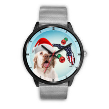 Load image into Gallery viewer, Clumber Spaniel On Christmas Florida Wrist Watch-Free Shipping