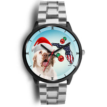 Load image into Gallery viewer, Clumber Spaniel On Christmas Florida Wrist Watch-Free Shipping