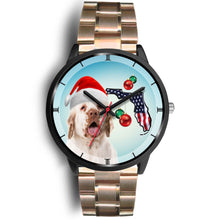 Load image into Gallery viewer, Clumber Spaniel On Christmas Florida Wrist Watch-Free Shipping