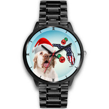 Load image into Gallery viewer, Clumber Spaniel On Christmas Florida Wrist Watch-Free Shipping