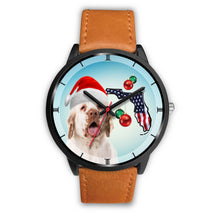 Load image into Gallery viewer, Clumber Spaniel On Christmas Florida Wrist Watch-Free Shipping