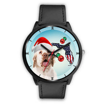 Load image into Gallery viewer, Clumber Spaniel On Christmas Florida Wrist Watch-Free Shipping