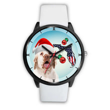 Load image into Gallery viewer, Clumber Spaniel On Christmas Florida Wrist Watch-Free Shipping