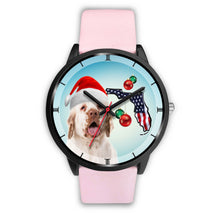 Load image into Gallery viewer, Clumber Spaniel On Christmas Florida Wrist Watch-Free Shipping