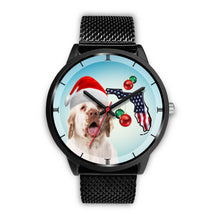 Load image into Gallery viewer, Clumber Spaniel On Christmas Florida Wrist Watch-Free Shipping