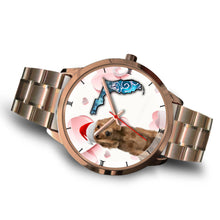 Load image into Gallery viewer, Cocker Spaniel On Christmas Florida Golden Wrist Watch-Free Shipping