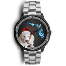 Load image into Gallery viewer, Cute Dachshund Dog On Christmas Florida Wrist Watch-Free Shipping