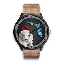 Load image into Gallery viewer, Cute Dachshund Dog On Christmas Florida Wrist Watch-Free Shipping