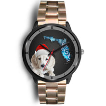 Load image into Gallery viewer, Cute Dachshund Dog On Christmas Florida Wrist Watch-Free Shipping