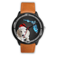 Load image into Gallery viewer, Cute Dachshund Dog On Christmas Florida Wrist Watch-Free Shipping