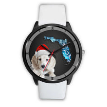 Load image into Gallery viewer, Cute Dachshund Dog On Christmas Florida Wrist Watch-Free Shipping
