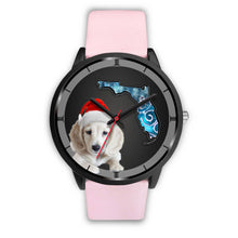 Load image into Gallery viewer, Cute Dachshund Dog On Christmas Florida Wrist Watch-Free Shipping