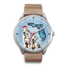 Load image into Gallery viewer, Cute Dalmatian On Christmas Florida Wrist Watch-Free Shipping