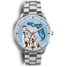 Load image into Gallery viewer, Cute Dalmatian On Christmas Florida Wrist Watch-Free Shipping