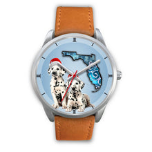 Load image into Gallery viewer, Cute Dalmatian On Christmas Florida Wrist Watch-Free Shipping