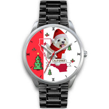 Load image into Gallery viewer, Cute Maltese Dog California Christmas Special Wrist Watch-Free Shipping