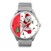 Load image into Gallery viewer, Cute Maltese Dog California Christmas Special Wrist Watch-Free Shipping