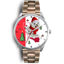 Load image into Gallery viewer, Cute Maltese Dog California Christmas Special Wrist Watch-Free Shipping