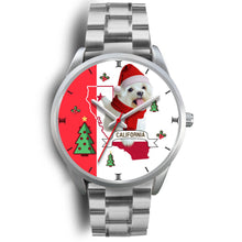 Load image into Gallery viewer, Cute Maltese Dog California Christmas Special Wrist Watch-Free Shipping