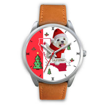 Load image into Gallery viewer, Cute Maltese Dog California Christmas Special Wrist Watch-Free Shipping