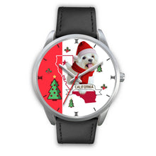 Load image into Gallery viewer, Cute Maltese Dog California Christmas Special Wrist Watch-Free Shipping