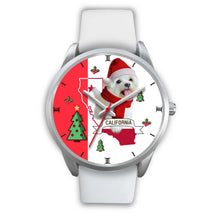 Load image into Gallery viewer, Cute Maltese Dog California Christmas Special Wrist Watch-Free Shipping