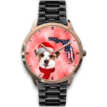 Load image into Gallery viewer, Cute Jack Russell Terrier On Christmas Florida Wrist Watch-Free Shipping